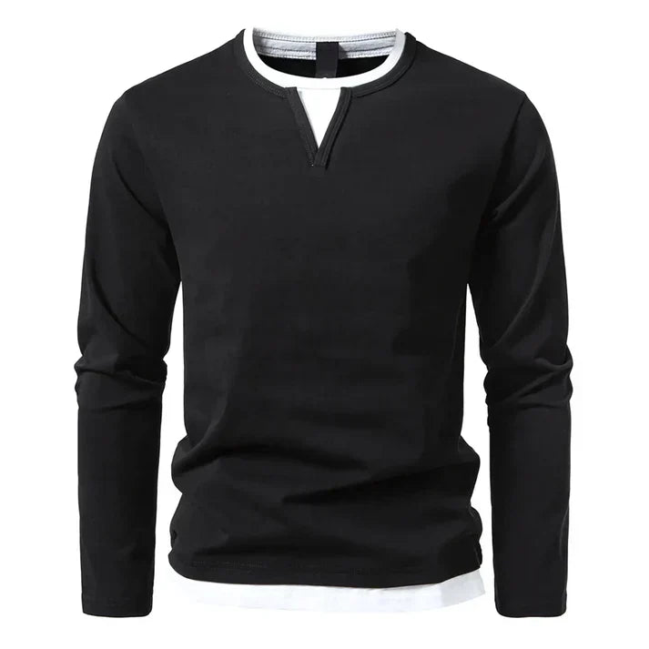 MIRAVO | T-shirt à manches longues premium en coton peigné