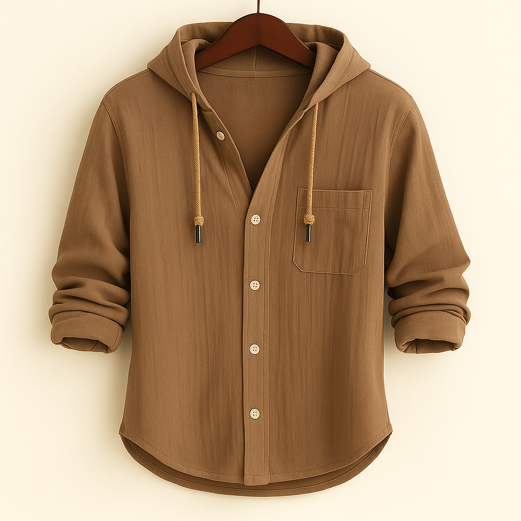 Marc™ - Chemise Moderne en Coton de Luxe avec Capuche