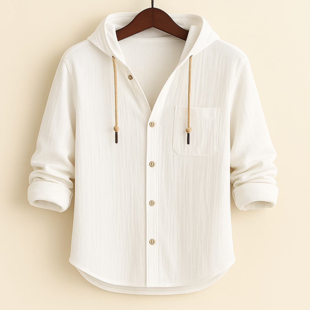 Marc™ - Chemise Moderne en Coton de Luxe avec Capuche