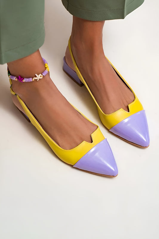 Léonie™ - Ballerines Élégantes à Détails Bicolores