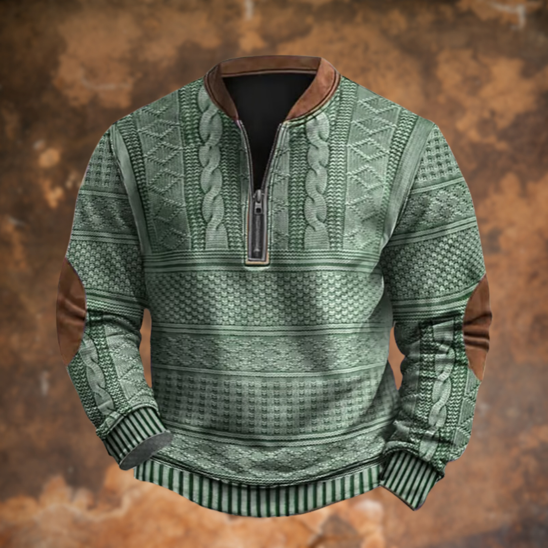 Nicolas – Pull en maille avec détail zippé