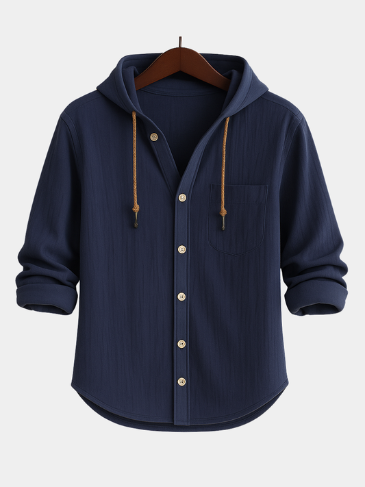 Marc™ - Chemise Moderne en Coton de Luxe avec Capuche