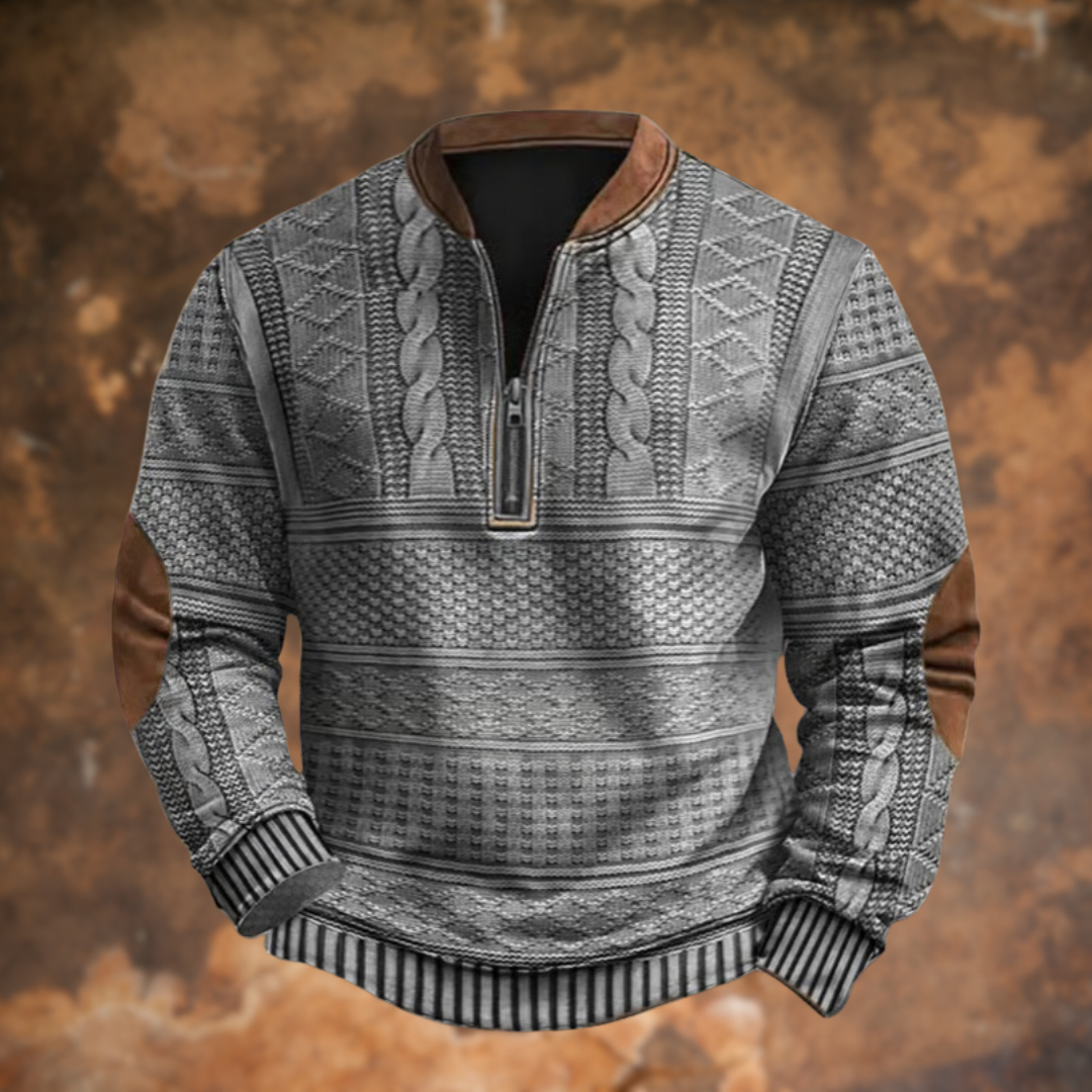 Nicolas – Pull en maille avec détail zippé