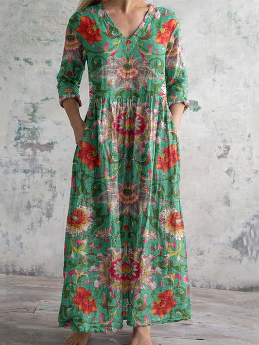 Rosaline™ – Robe Classique Fleurie Vintage 12