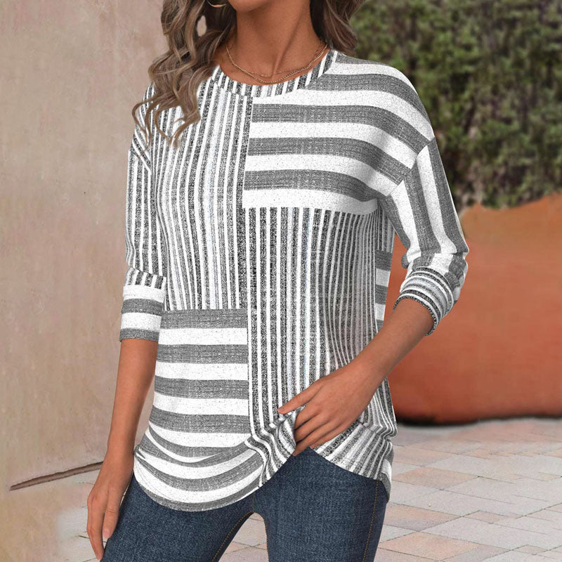 Merle™ - Blouse rayée en tissu respirant