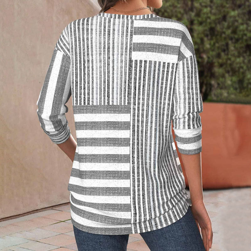 Merle™ - Blouse rayée en tissu respirant