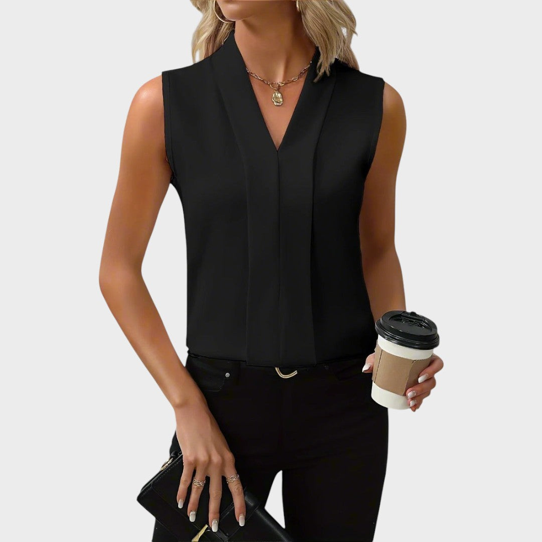 Zoé™ - Blouse Sans Manches à Col en V