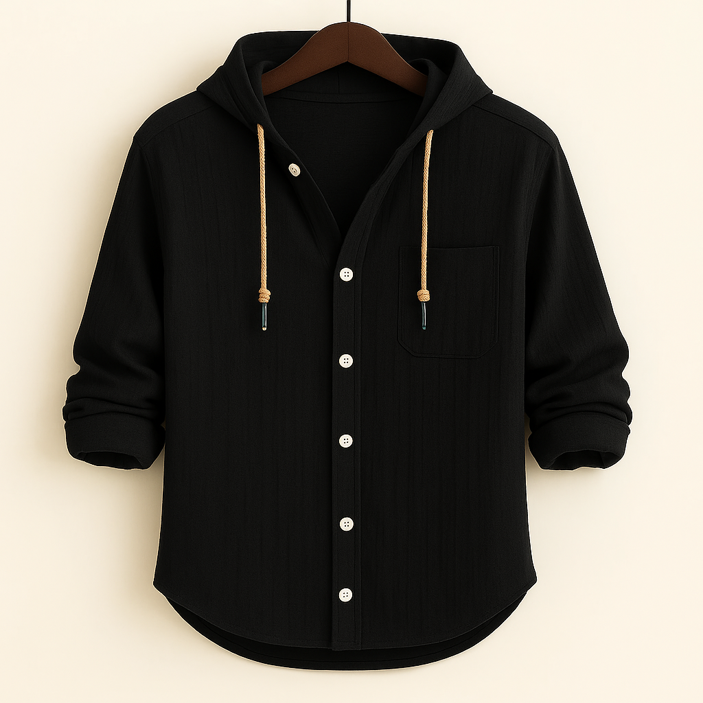 Marc™ - Chemise Moderne en Coton de Luxe avec Capuche