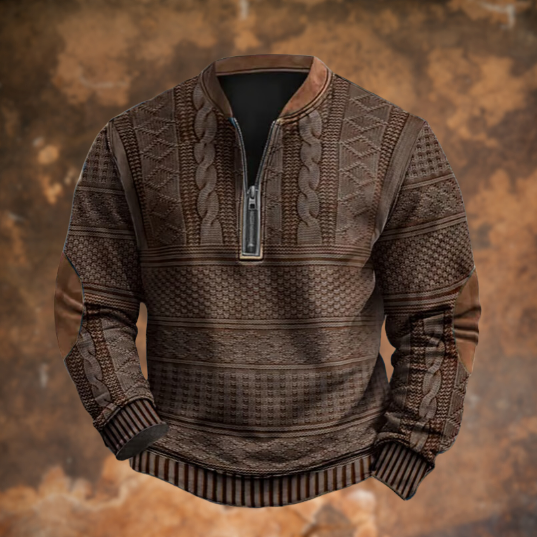 Nicolas – Pull en maille avec détail zippé