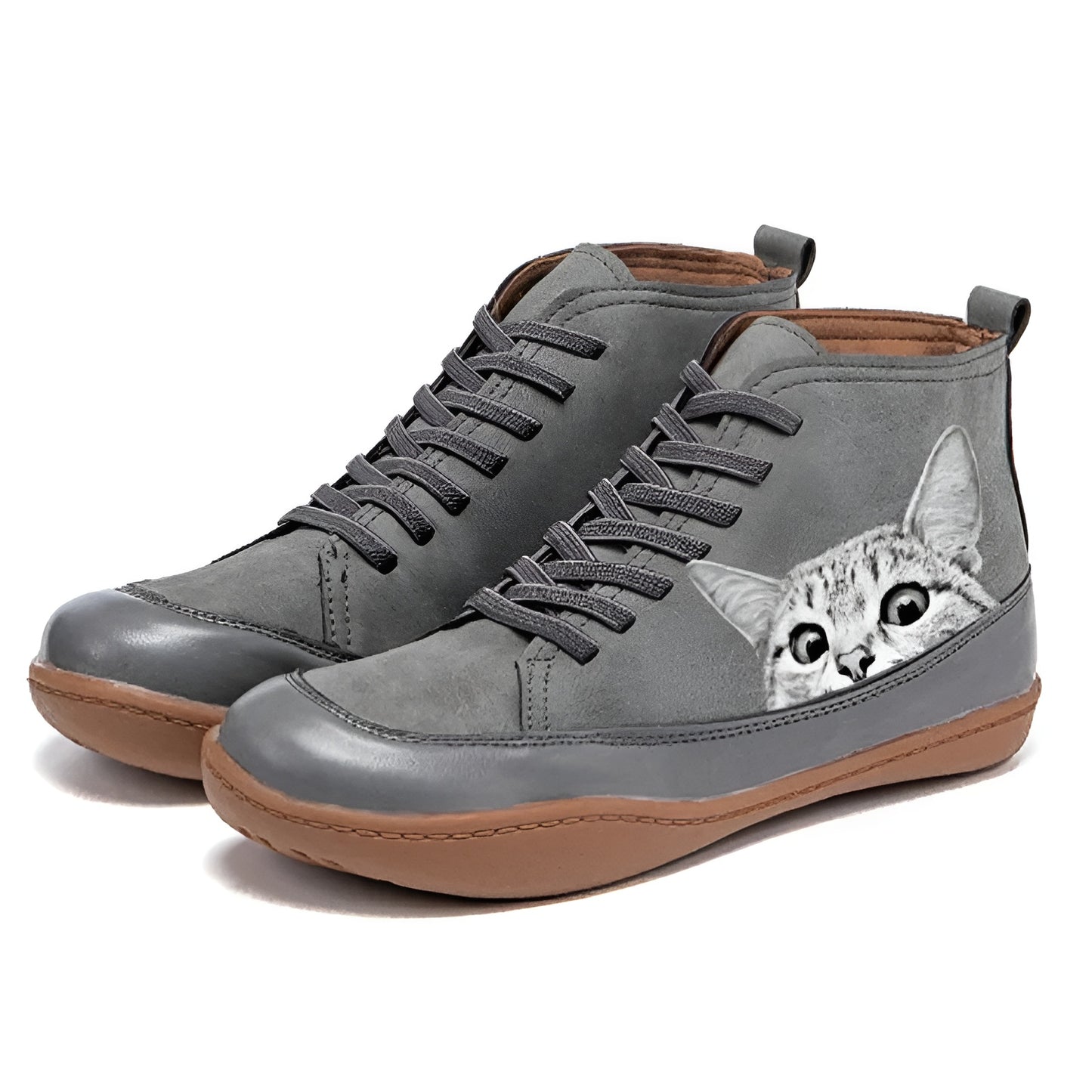 Sandrine™ - Bottines en cuir pour les amoureuses des chats