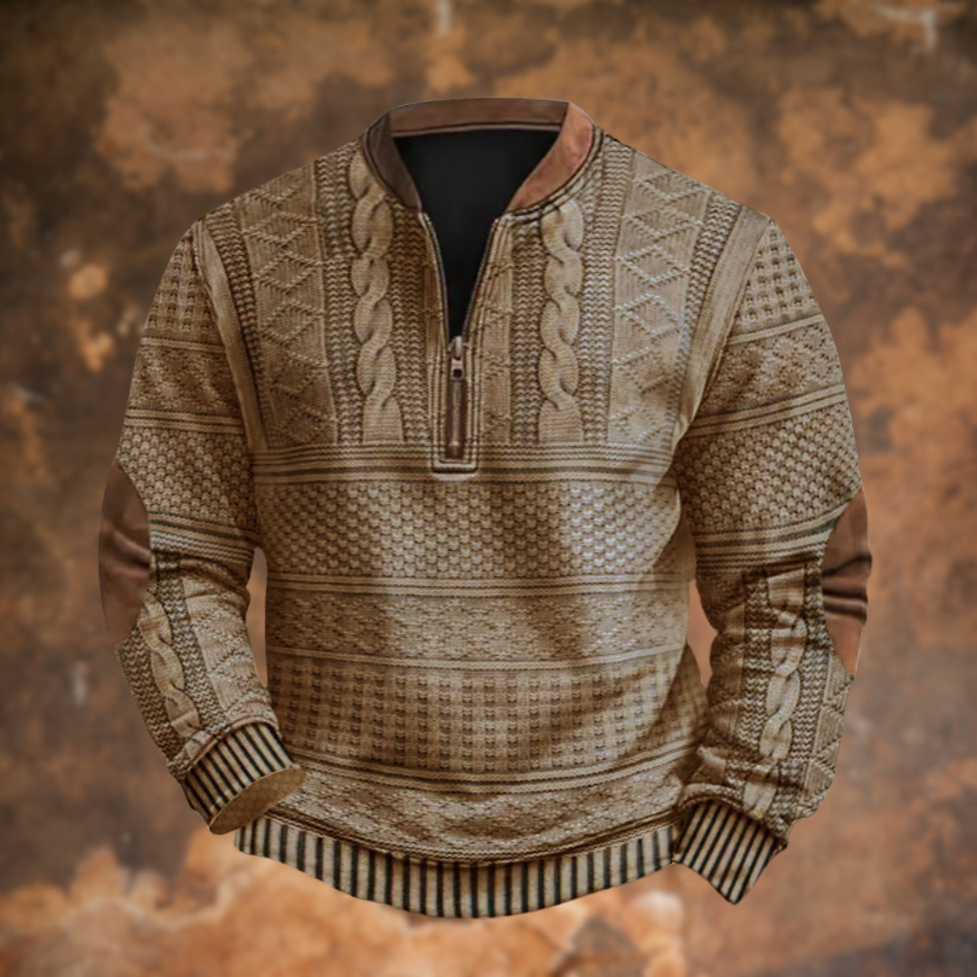 Nicolas – Pull en maille avec détail zippé