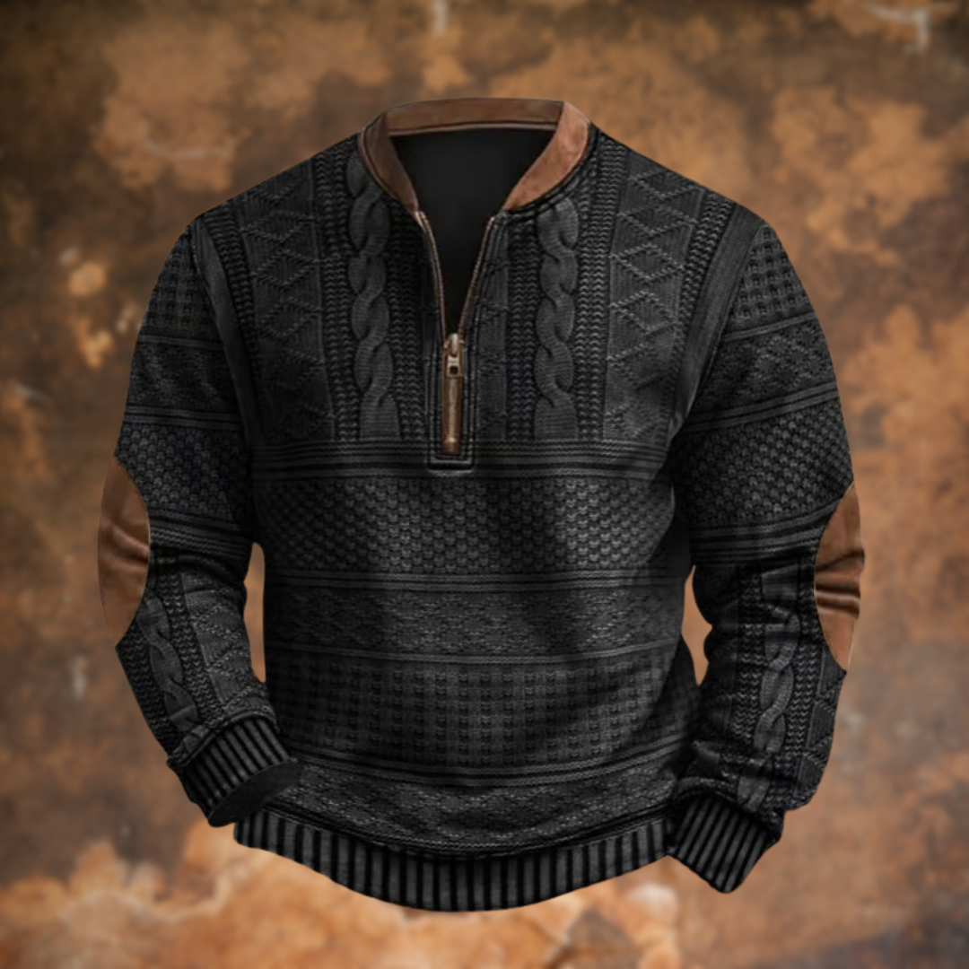 Nicolas – Pull en maille avec détail zippé