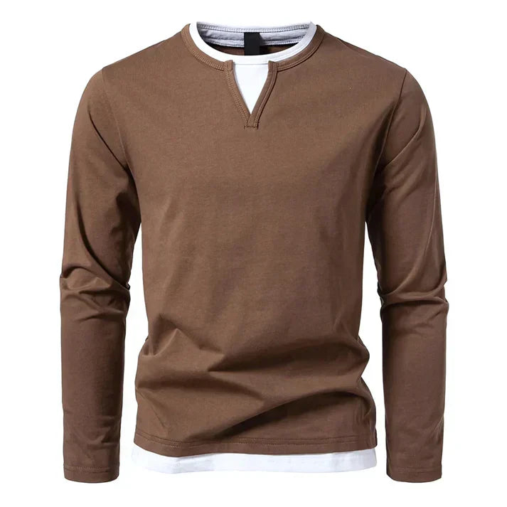 MIRAVO | T-shirt à manches longues premium en coton peigné