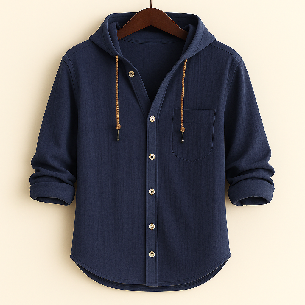Marc™ - Chemise Moderne en Coton de Luxe avec Capuche