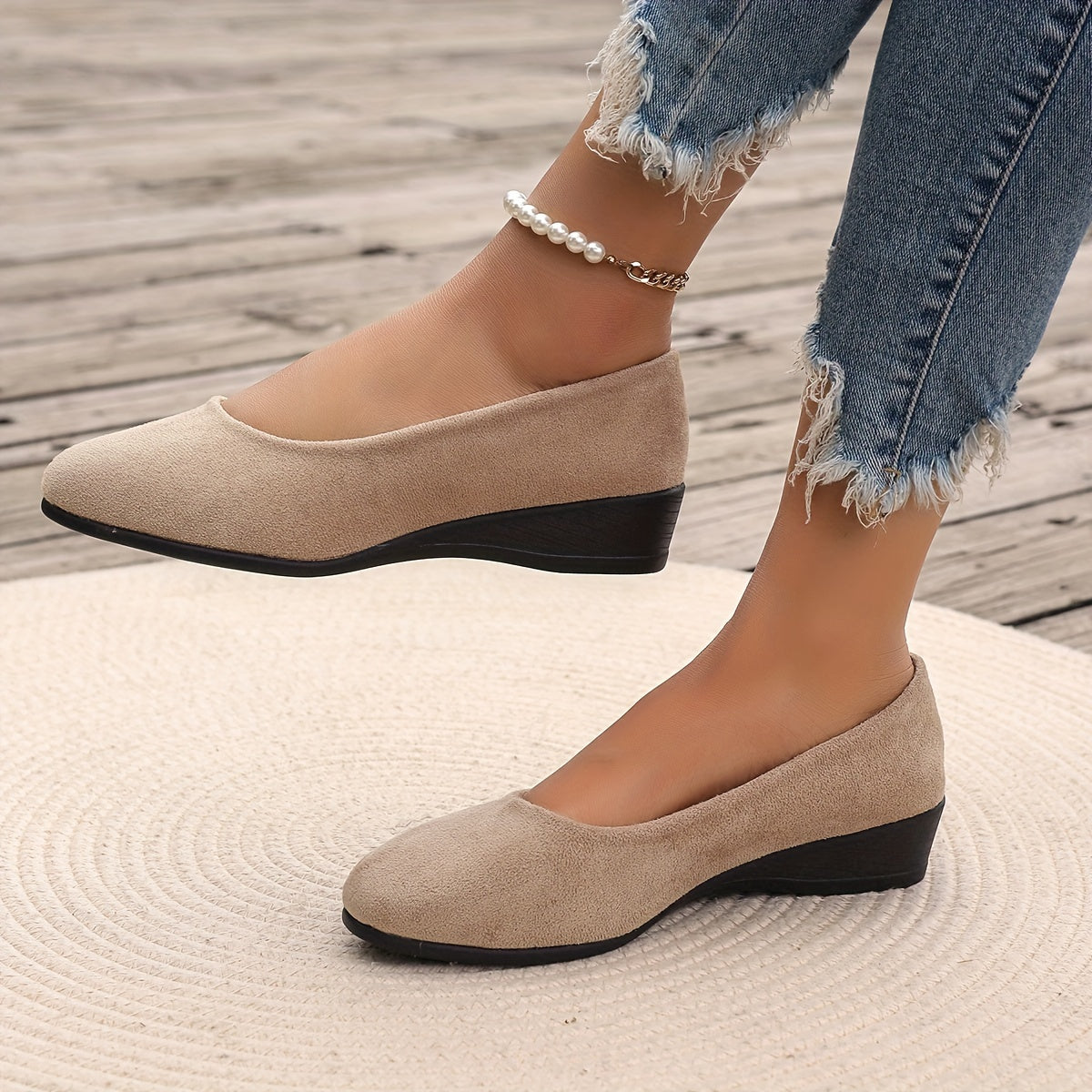 Éliane™ – Ballerines compensées confortables