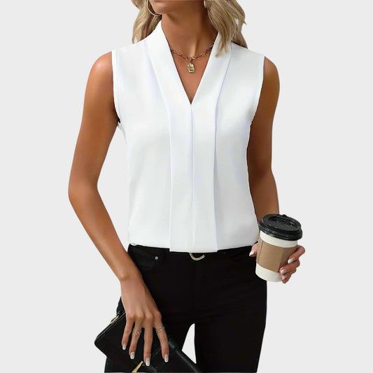Zoé™ - Blouse Sans Manches à Col en V