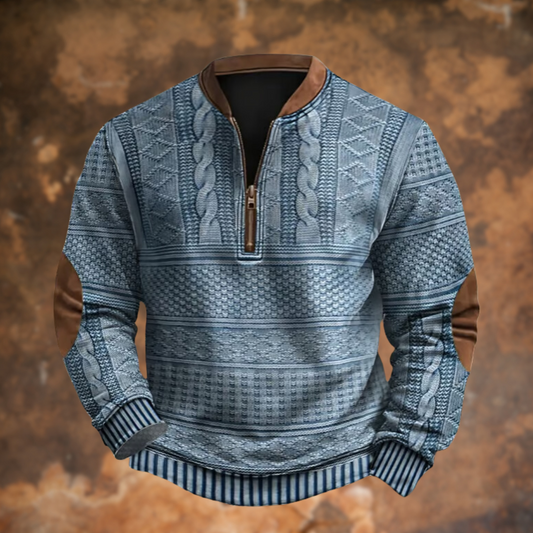 Nicolas – Pull en maille avec détail zippé