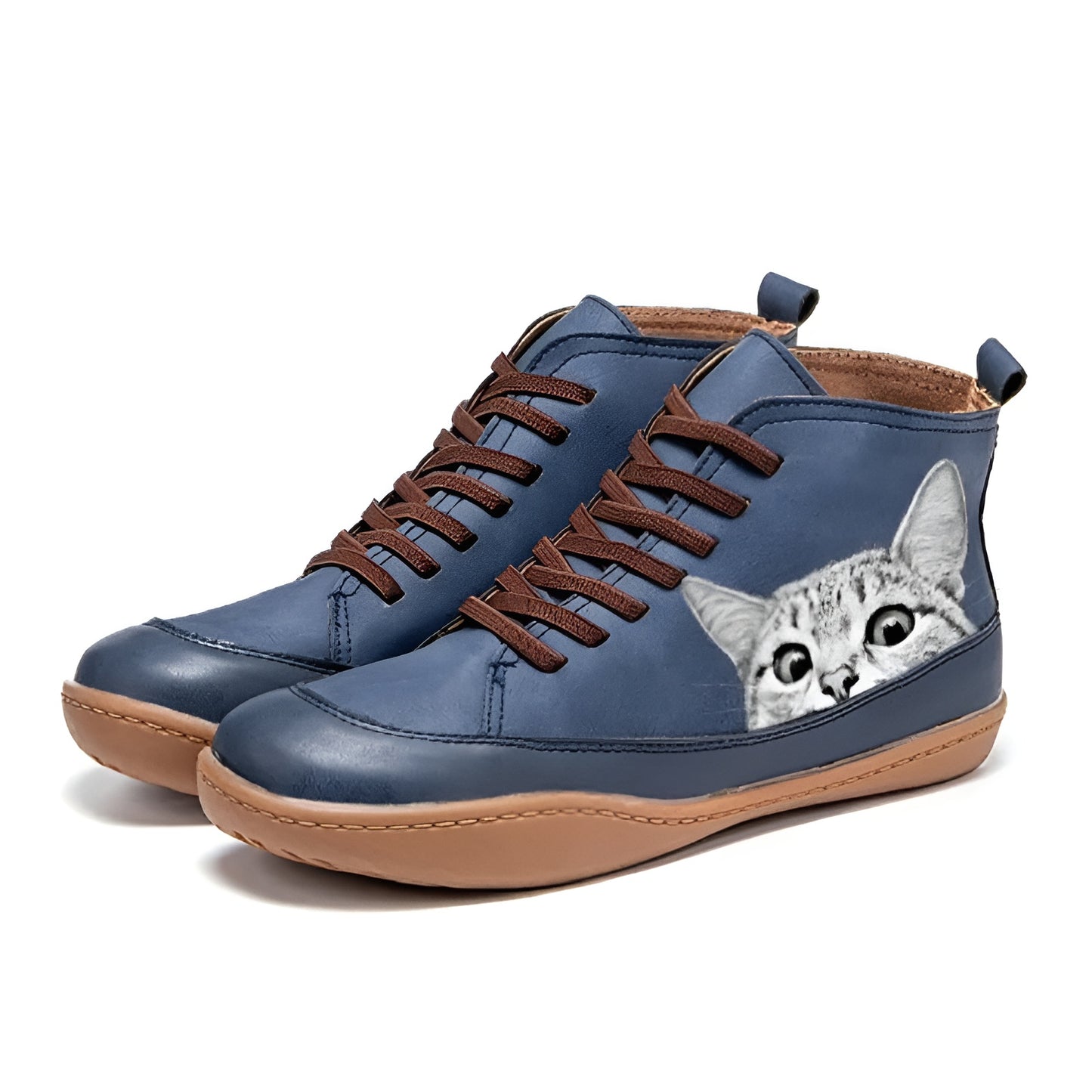 Sandrine™ - Bottines en cuir pour les amoureuses des chats