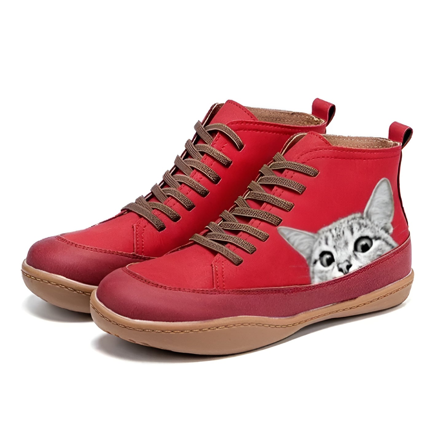Sandrine™ - Bottines en cuir pour les amoureuses des chats