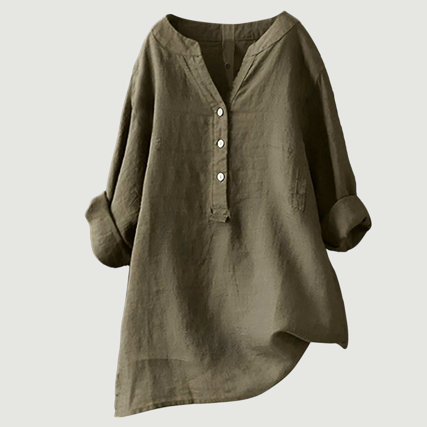 Colette™ - Élégante blouse légère en lin à boutons