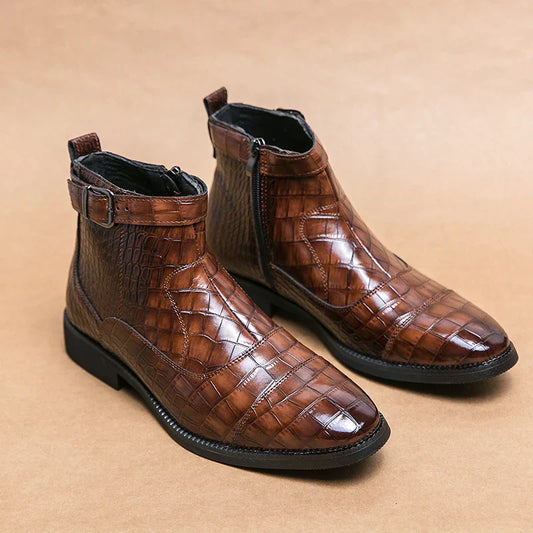 Henri™ - Bottines à Boucle en Cuir Synthétique 6