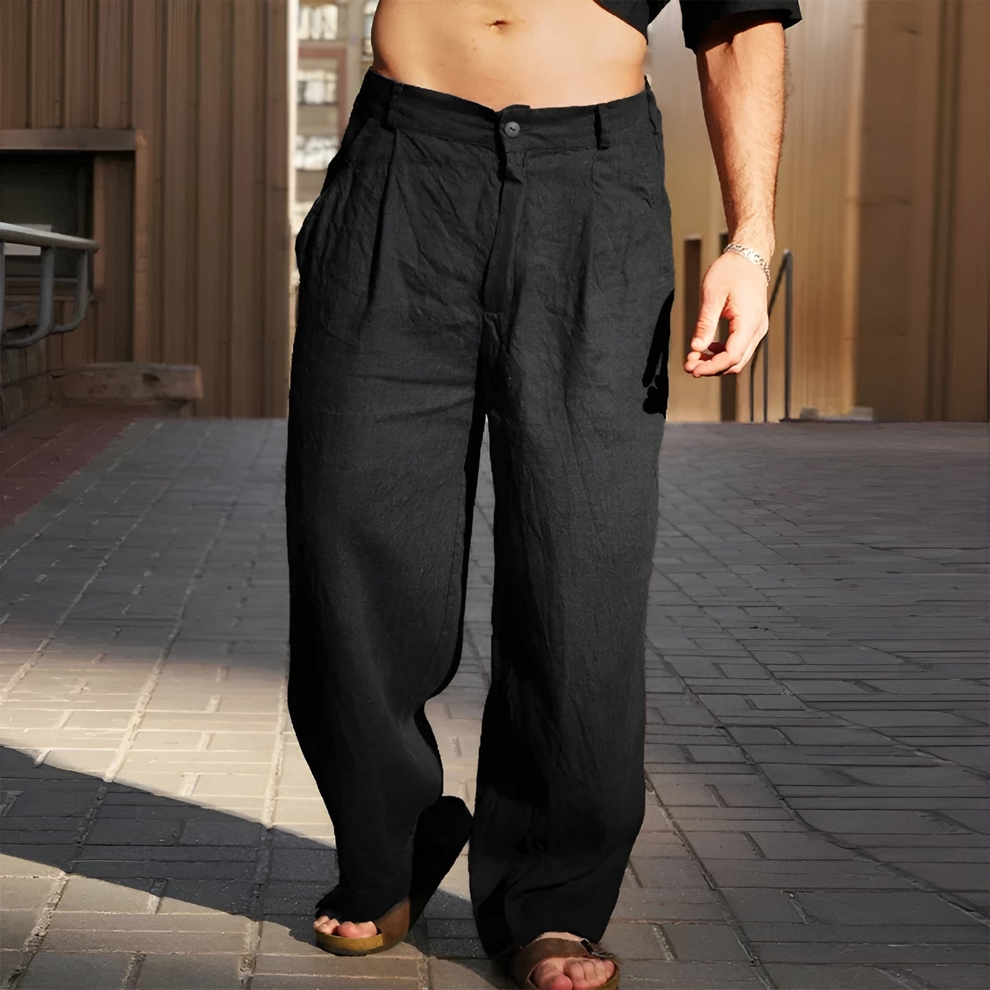 Julien™ – Pantalon Large en Lin
