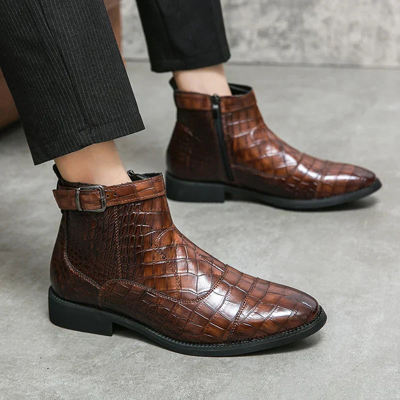 Henri™ - Bottines à Boucle en Cuir Synthétique 6