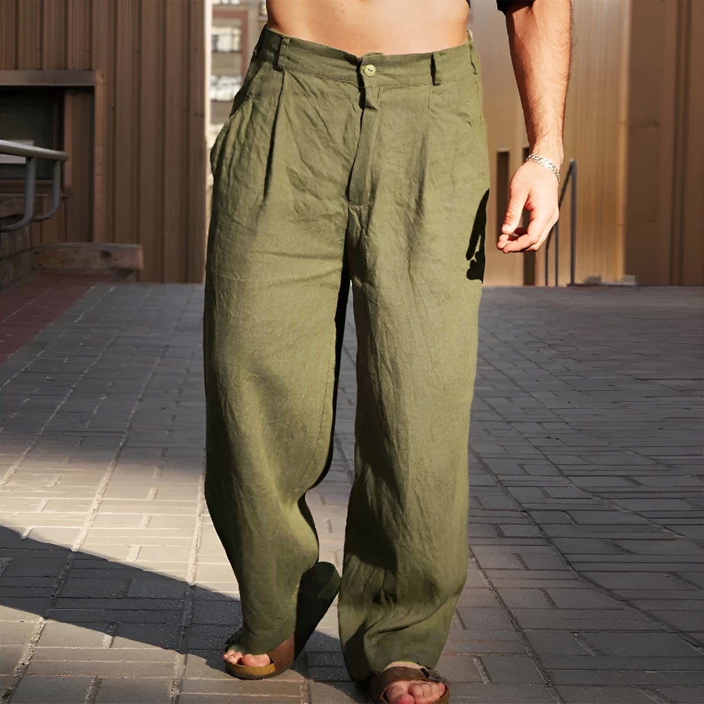Julien™ – Pantalon Large en Lin