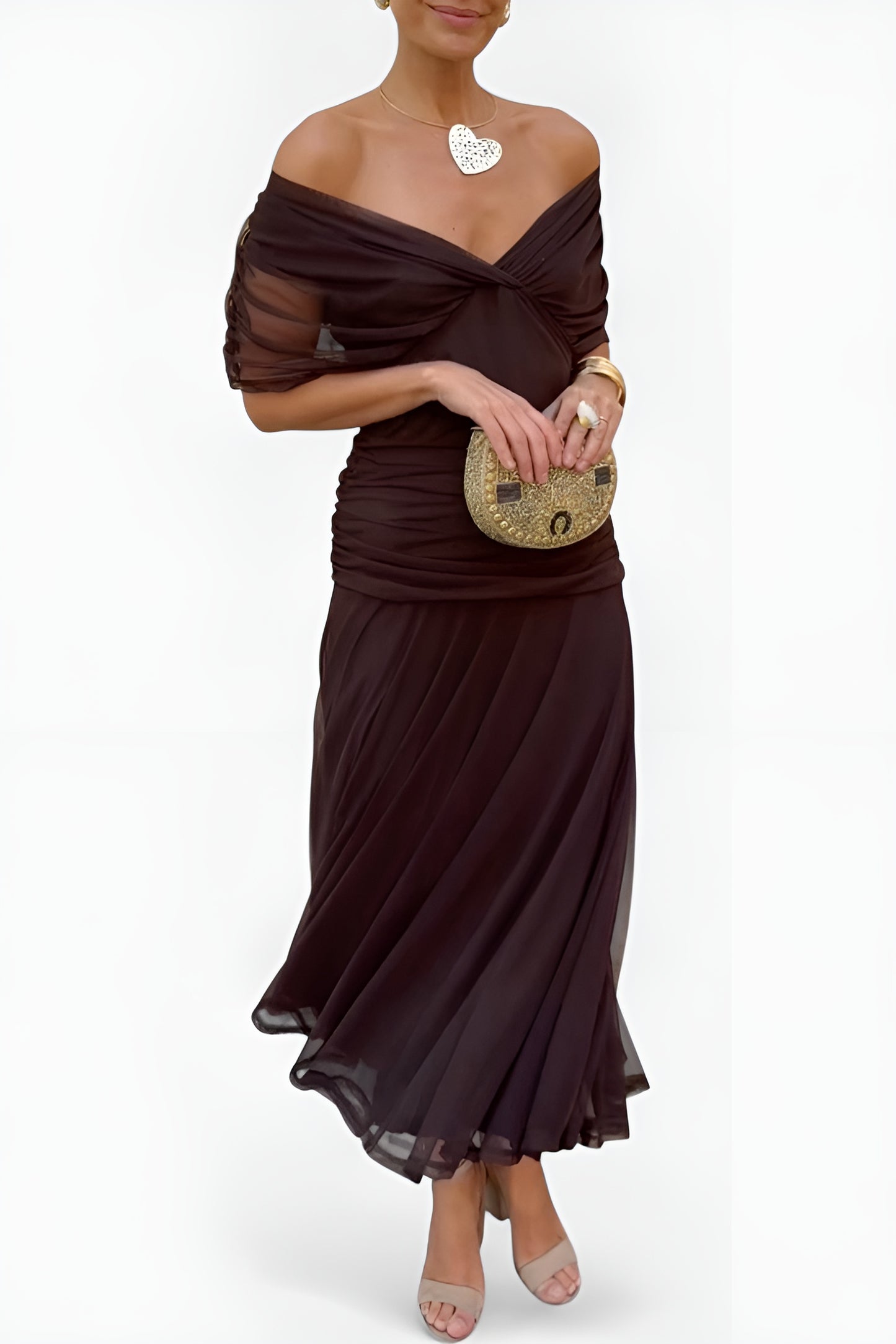 Alondra™ – Robe Longue Fleurie à Col en V
