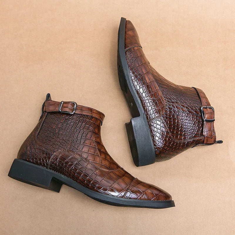 Henri™ - Bottines à Boucle en Cuir Synthétique 6