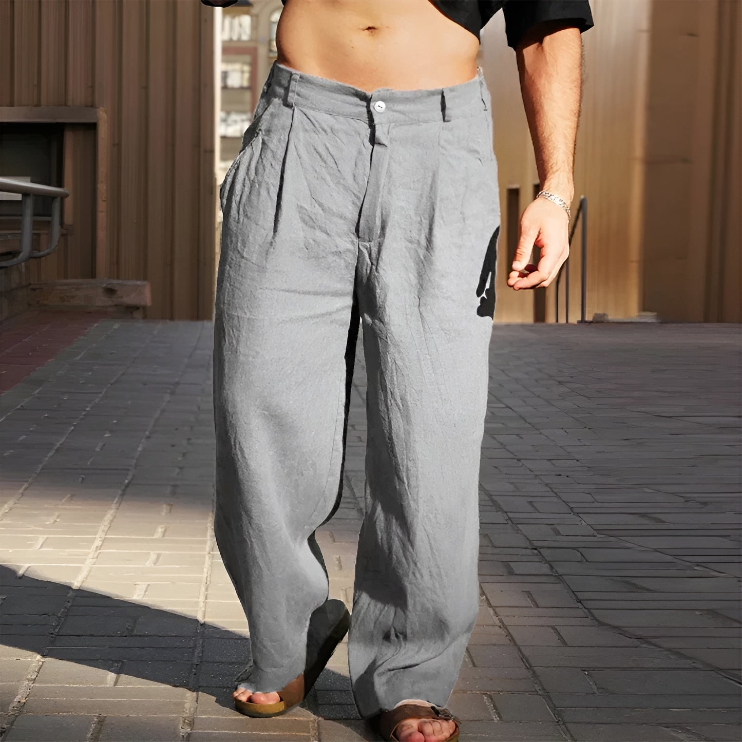 Julien™ – Pantalon Large en Lin