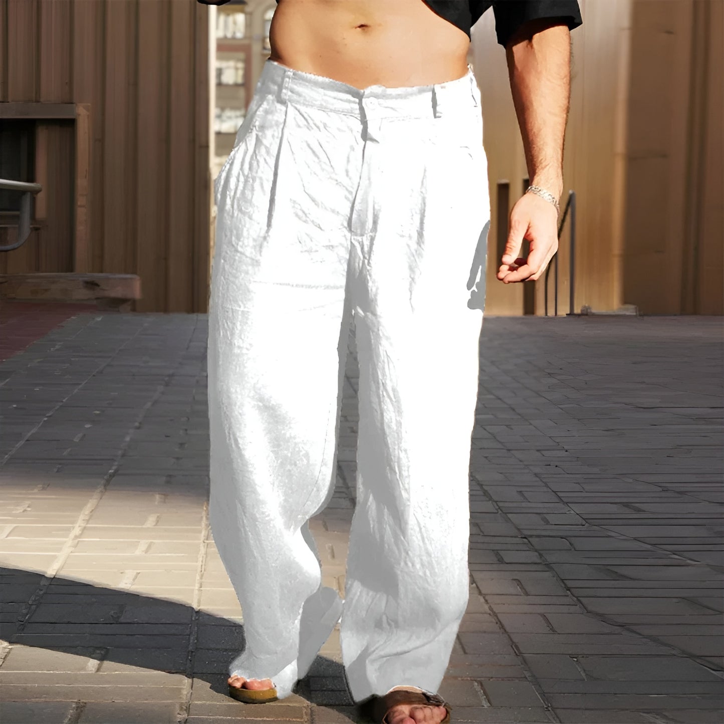Julien™ – Pantalon Large en Lin