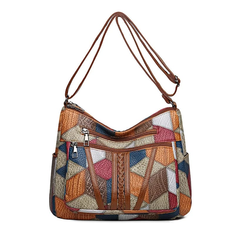 Adèle - Sac à main en cuir mosaïque