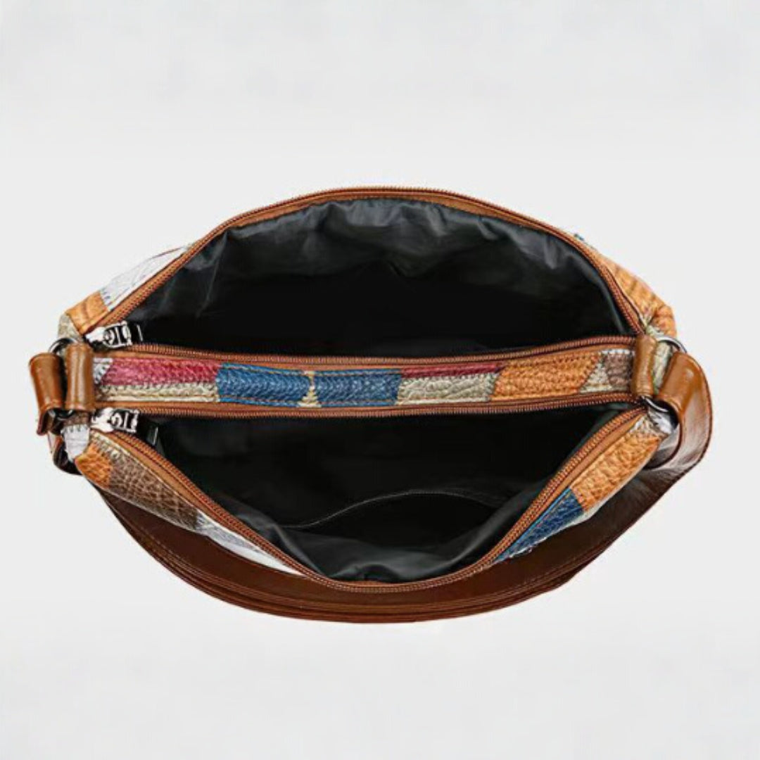 Adèle - Sac à main en cuir mosaïque