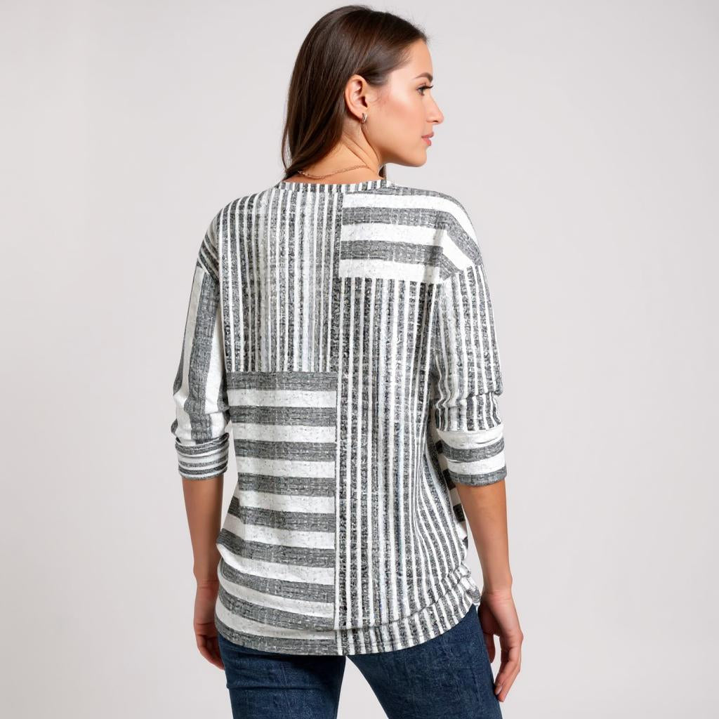 Merle™ - Blouse rayée en tissu respirant