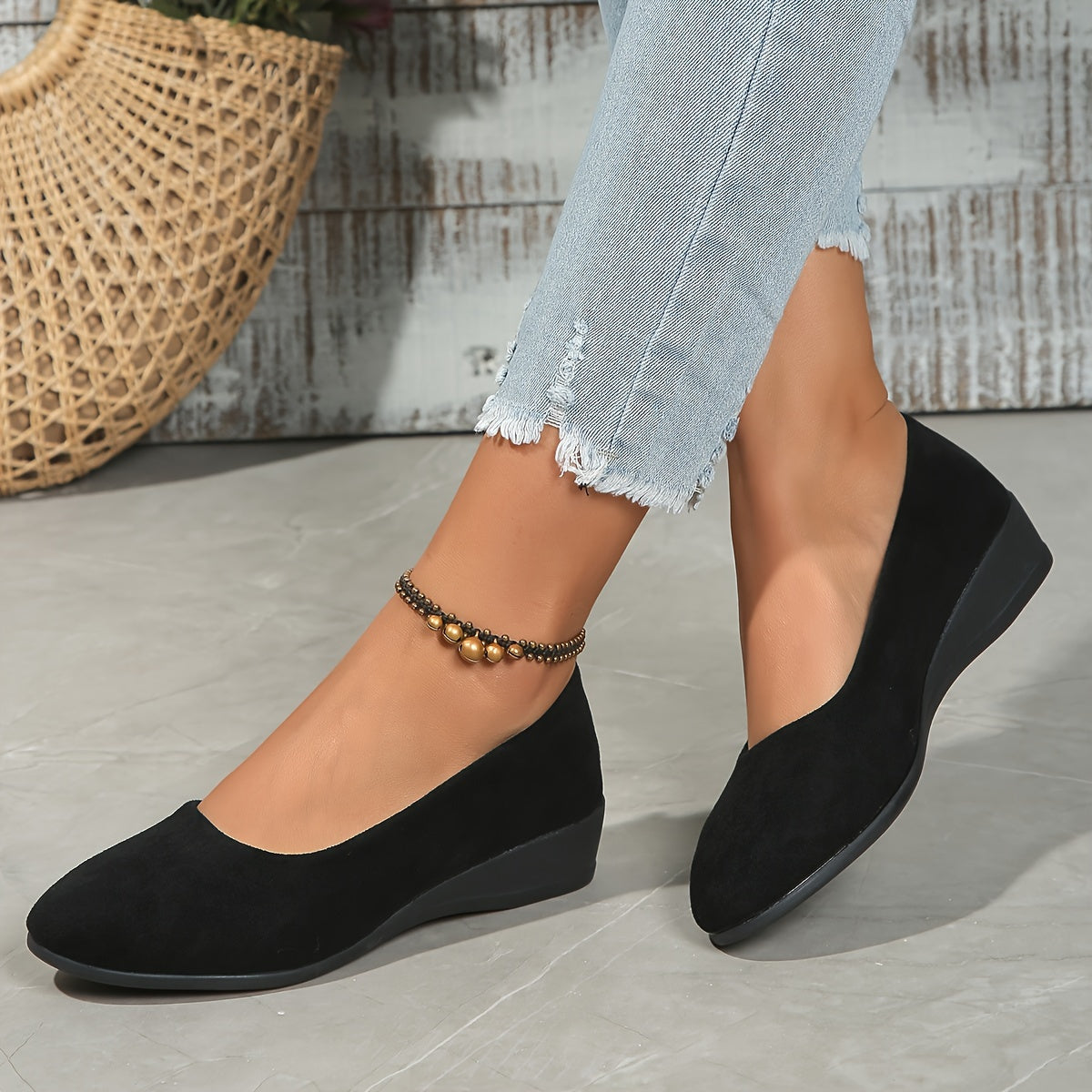 Éliane™ – Ballerines compensées confortables