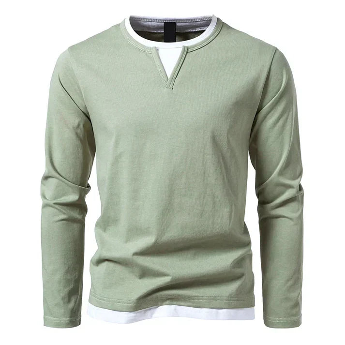 MIRAVO | T-shirt à manches longues premium en coton peigné