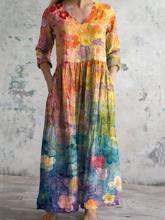 Rosaline™ – Robe Classique Fleurie Vintage 9