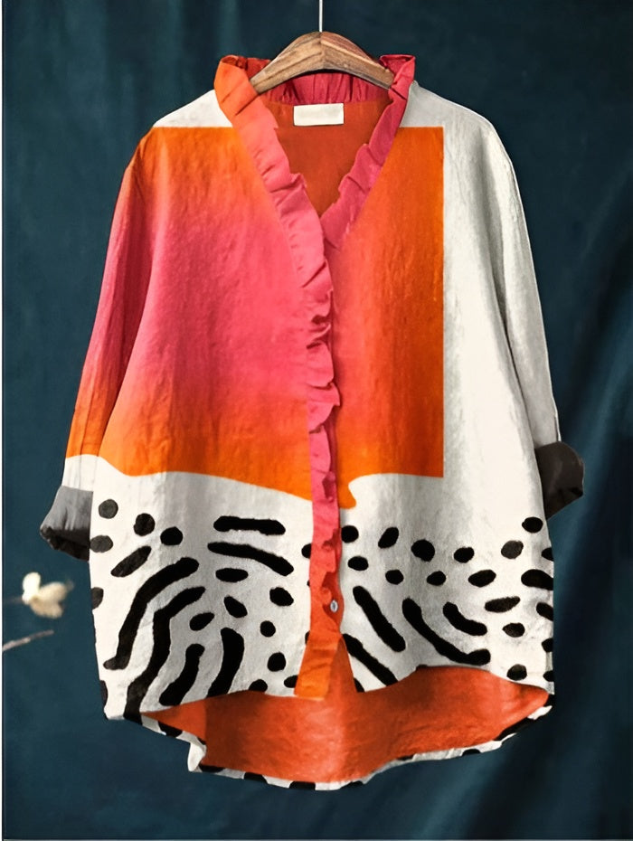 Ophélie™ – Blouse Élégante et Colorée