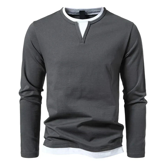 MIRAVO | T-shirt à manches longues premium en coton peigné