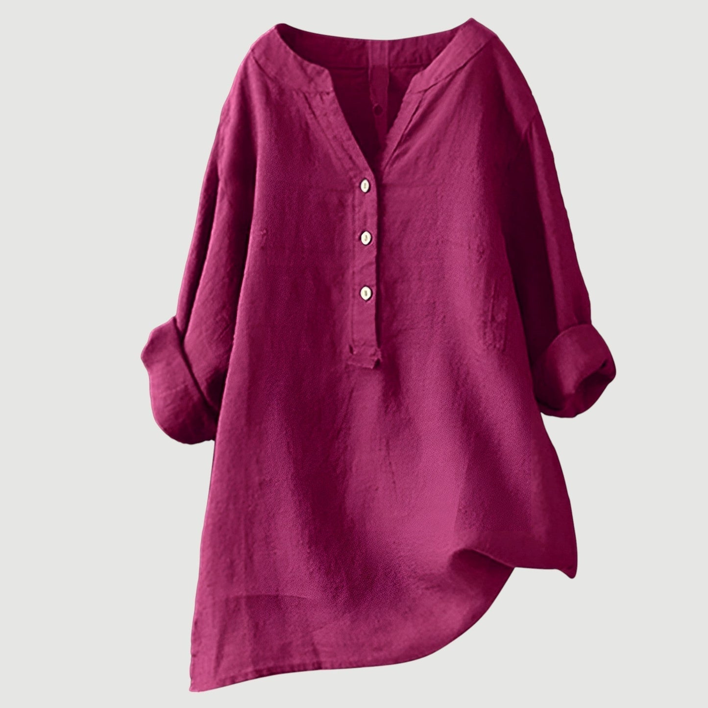 Colette™ - Élégante blouse légère en lin à boutons