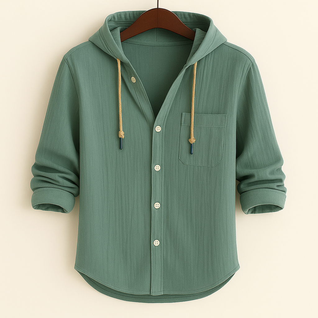 Marc™ - Chemise Moderne en Coton de Luxe avec Capuche