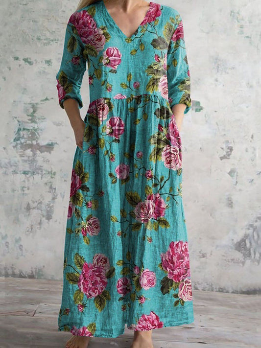 Rosaline™ – Robe Classique Fleurie Vintage 10