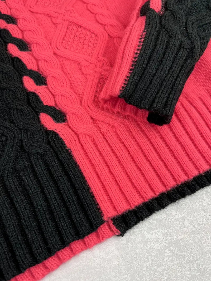 Isolde™ - Pull Tendance à Rayures avec Col Montant