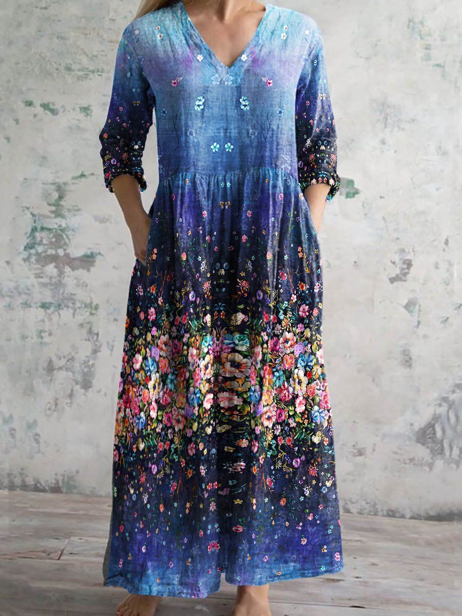 Rosaline™ – Robe Classique Fleurie Vintage 11