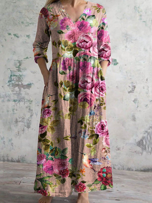 Rosaline™ – Robe Classique Fleurie Vintage 15