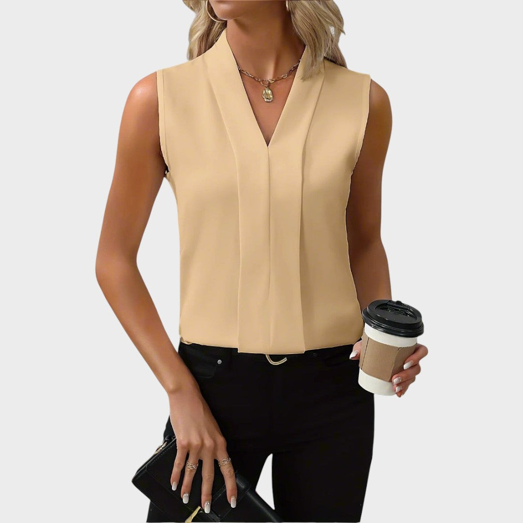 Zoé™ - Blouse Sans Manches à Col en V
