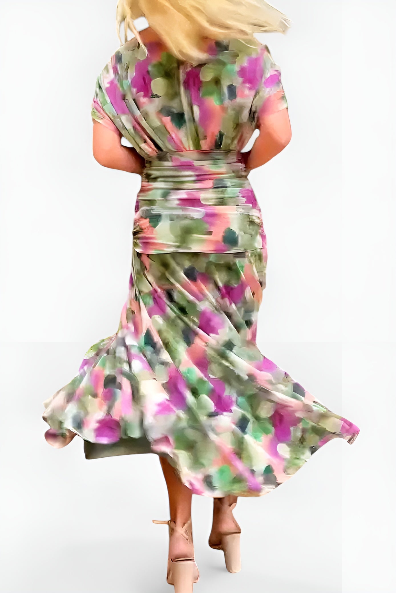 Alondra™ – Robe Longue Fleurie à Col en V
