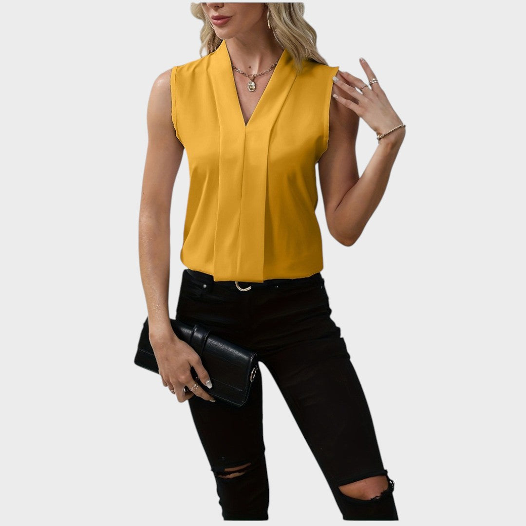 Zoé™ - Blouse Sans Manches à Col en V