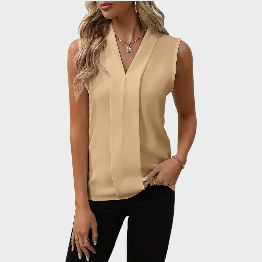 Zoé™ - Blouse Sans Manches à Col en V